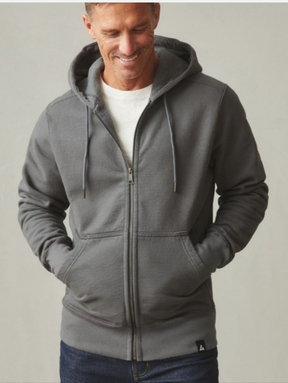NWOT American Giant Relaxed Fit Men's Zip Sweatshirt Grey XL